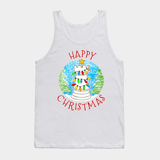 Christmas Chess Player Rook Xmas 2022 Tank Top by doodlerob